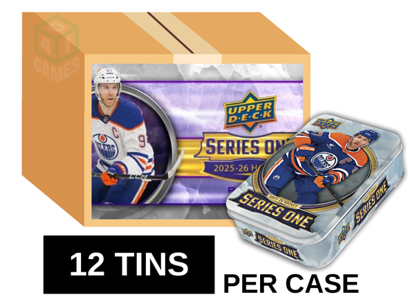 2025-26 Upper Deck Series 1 Hockey Tin 12 Tin Case