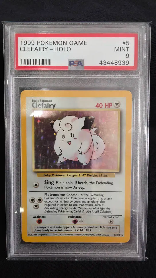 Clefairy - Base Set Unlimited - Holo Rare - MINT PSA 9