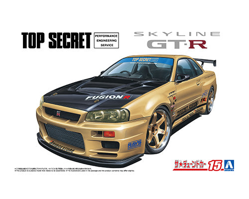 Aoshima - 1999 Nissan BNR34 Skyline GT-R Top Secret Ver. 1/24 [TC15]