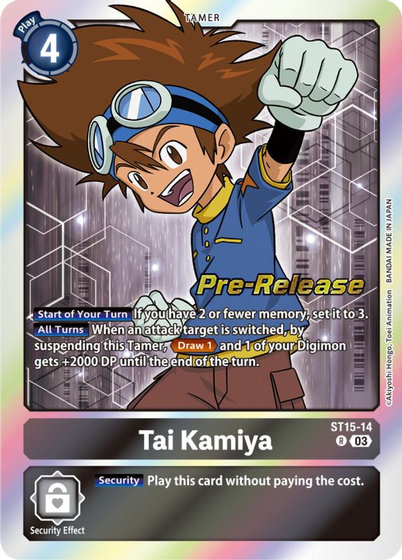 Tai Kamiya - ST15-14 - Rare (Pre-Release)
