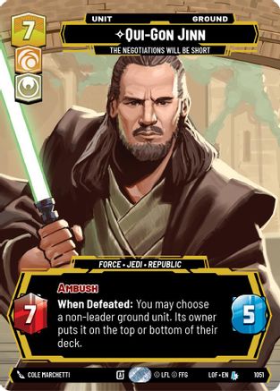Qui-Gon Jinn - The Negotiations Will Be Short (Prestige) - 1051 - Legendary