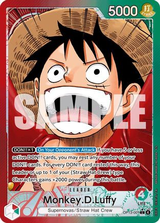 Monkey.D.Luffy (001) (Alternate Art) - OP13-001 - Leader