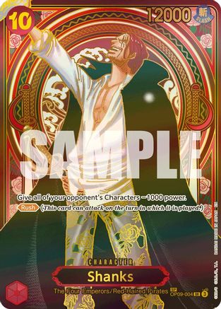 Shanks - OP09-004 (OP13 SP) (Gold) - OP09-004 - Super Rare