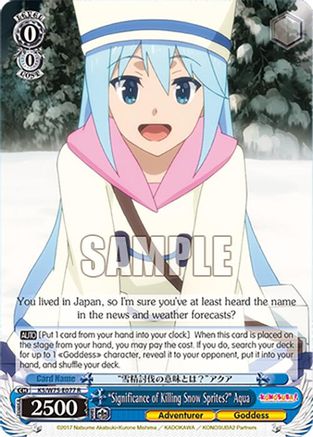"Significance of Killing Snow Sprites?" Aqua - KS/W75-E077 - Rare