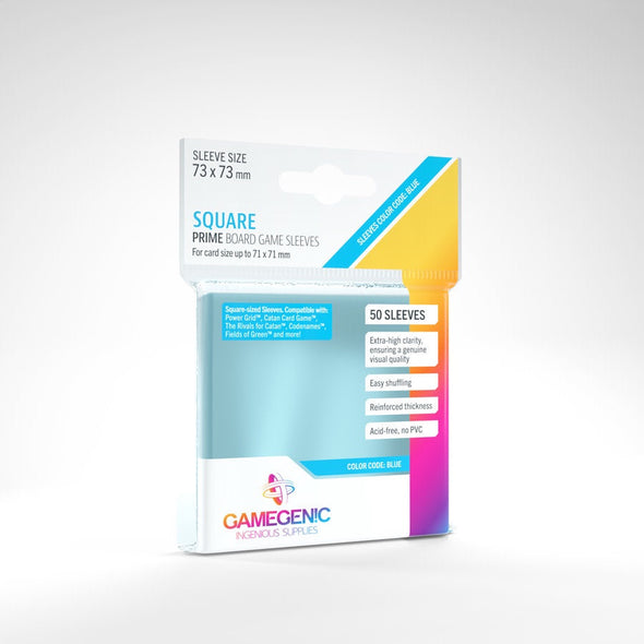 Gamegenic - 50ct Square 73mm x 73mm - Prime Sleeves available at 401 Games Canada