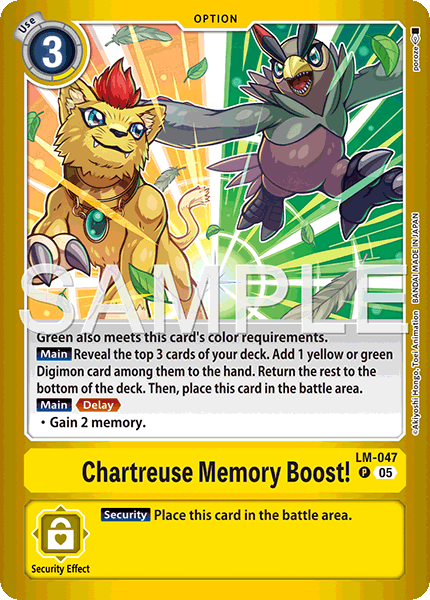 Chartreuse Memory Boost! - LM-047 - Promo