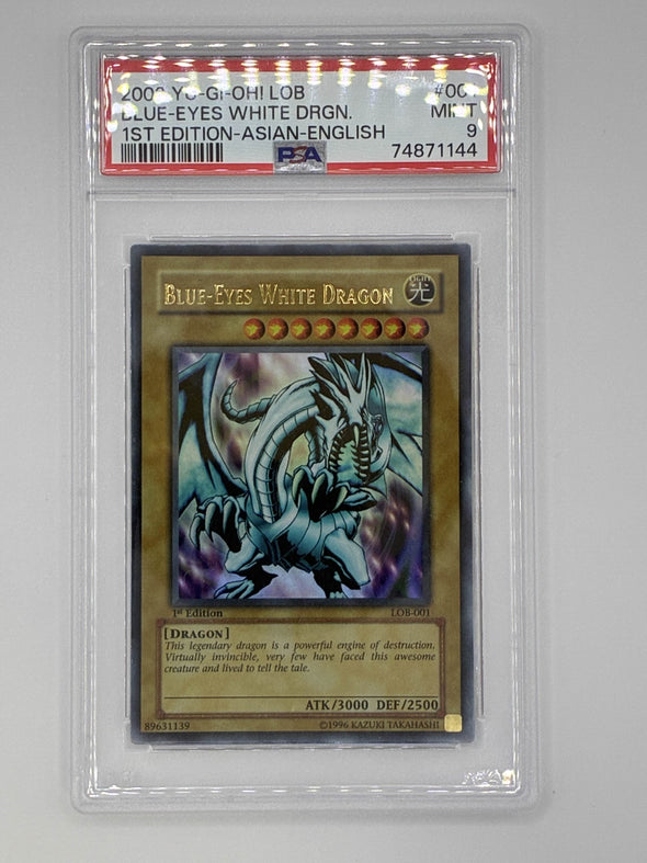 Blue Eyes White Dragon (LOB-001 PSA 9) Asian English