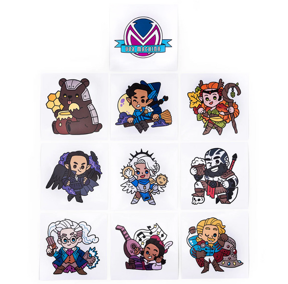 Critical Role - Vox Machina Chibi Vinyl Decals Set 10-Pack