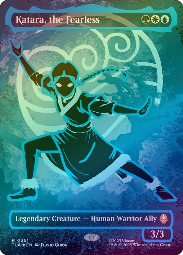 Katara, the Fearless - Borderless Battle Pose (Neon Ink) (Foil) (TLA)