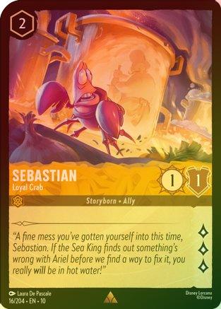 Sebastian (Loyal Crab) - 16/204 - Rare (Foil)