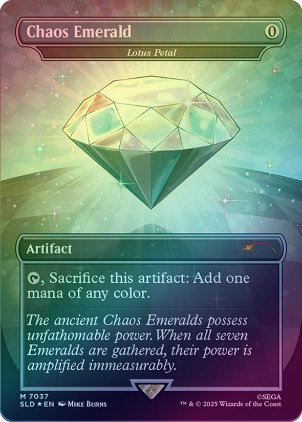 Chaos Emerald // Lotus Petal  (7037) - Sonic The Hedgehog Bonus Card - No Colour - (Foil) (SLD)