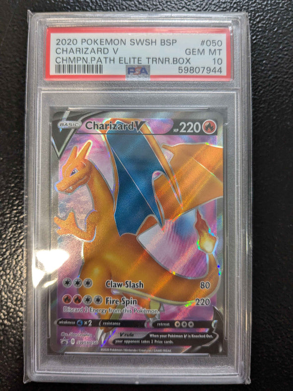 Charizard V - Champion's Path ETB - Promo - PSA GEM MT 10