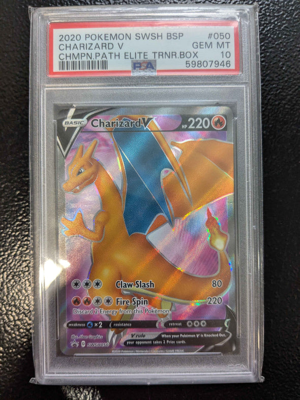 Charizard V - Champion's Path ETB - Promo - PSA GEM MT 10