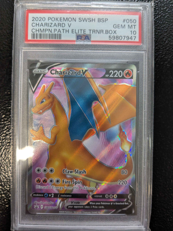 Charizard V - Champion's Path ETB - Promo - PSA GEM MT 10