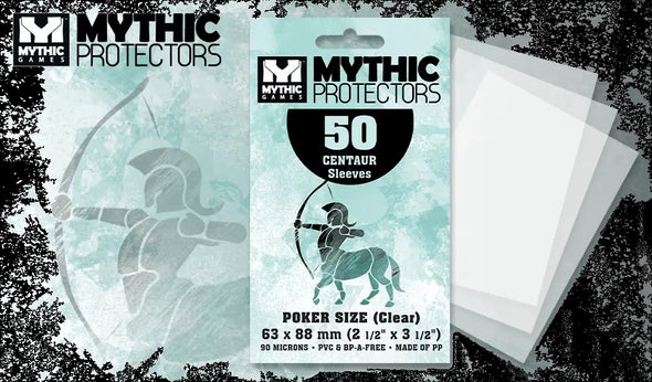 Mythic Protectors - 50ct Poker Size 63mm x 88mm - Centaur Sleeves