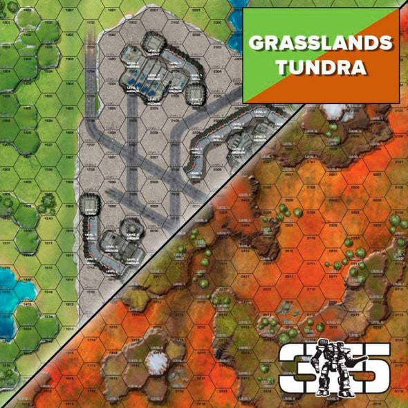 Battletech - BattleMat: Grasslands - Grasslands / Tundra [35800E]