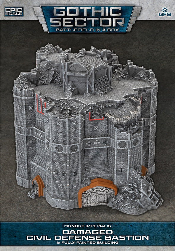 Battlefield in a Box - Mundus Imperialis - Damaged Civil Defense Bastion