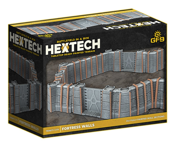 Battlefield in a Box - Hextech - Trinity City: 24ct Grey Fortress Walls