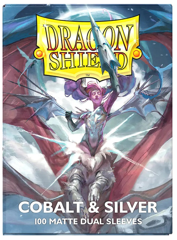 Dragon Shield - 100ct Standard Size - Dual - Cobalt & Silver